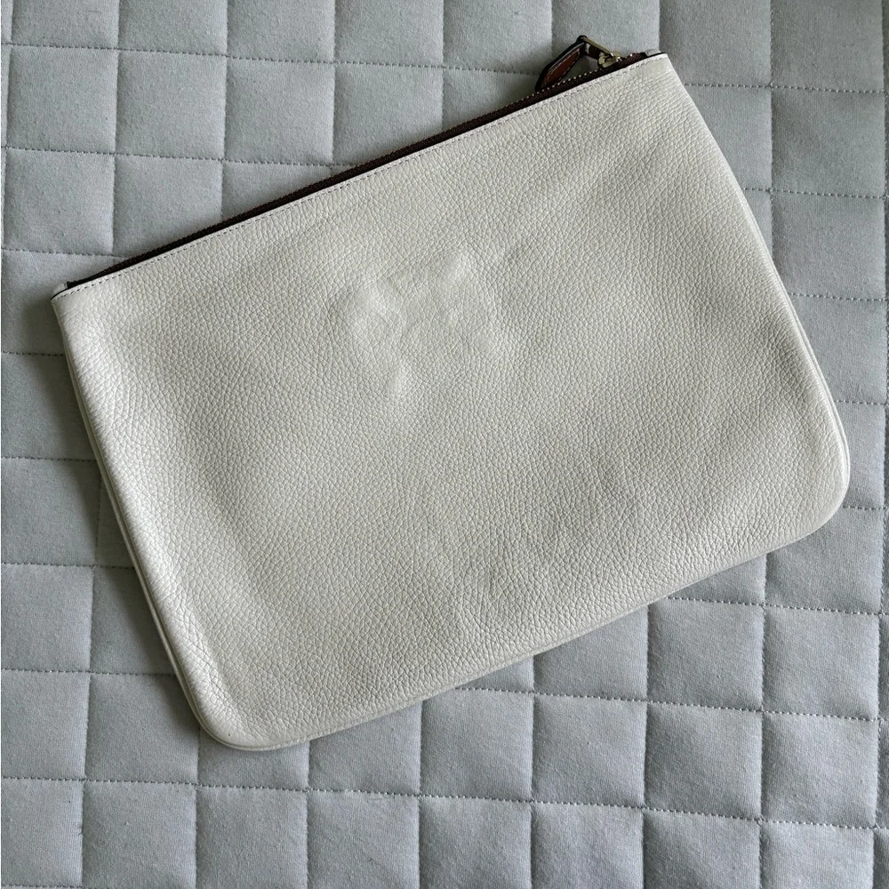Coach White and Orange Tablet Case/Pouch/Clutch